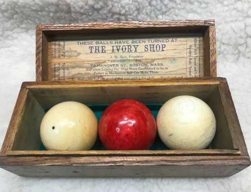 Antique J. W. Burt Ivory Billiard Ball Set c1879