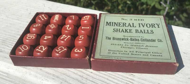 Antique Mineral Ivory Shake Ball Set