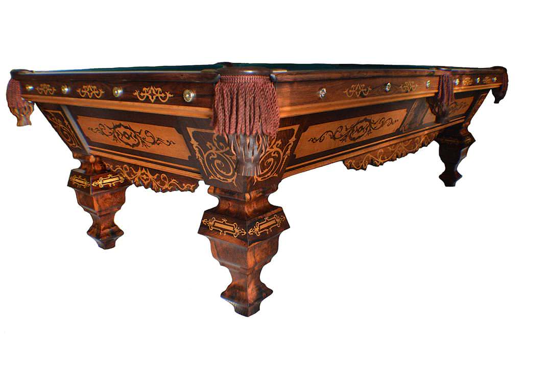 Antique Emanuel Brunswick Pool Table image, overall view