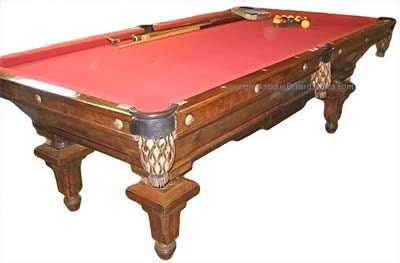 Antique L Decker Carved 7' Pool Table