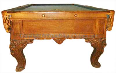 Antique Phelan & Collender Six Leg Pool Table