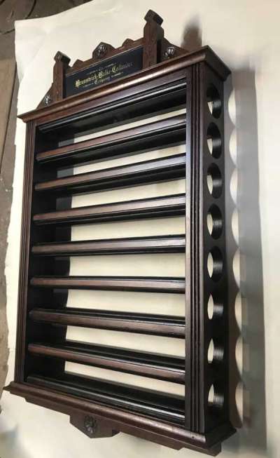 Antique Brunswick Balke Collender Co Walnut Side Loading Pool Ball Rack ...