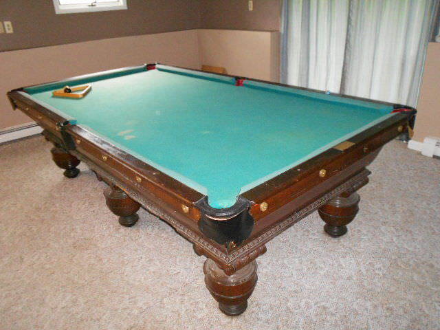 Antique Brunswick Cambridge Pool Table