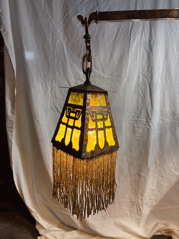 Antique Copper Two Arm Billiard Chandlier