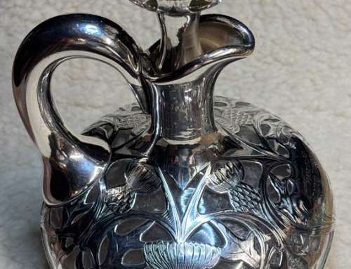 Antique 1906 Billiard Decanter Trophy Serling Silver 999. by Black Starr & Frost NY