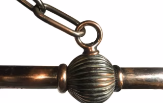 Antique Copper Two Arm Billiard Light c1900